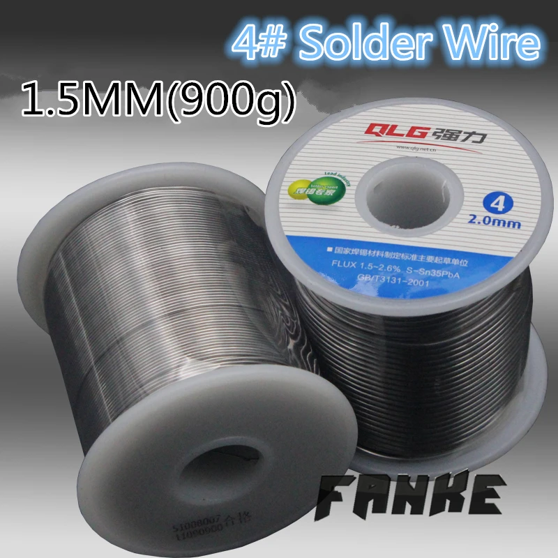 900g/1pcs 4# 1.5mm 35% Tin 65% Lead Solder wire Melt Rosin Core Soldering Welding
900g/1pcs 4# 1.5mm 35% Tin 65% Lead Solder wire Melt Rosin Core Soldering Welding