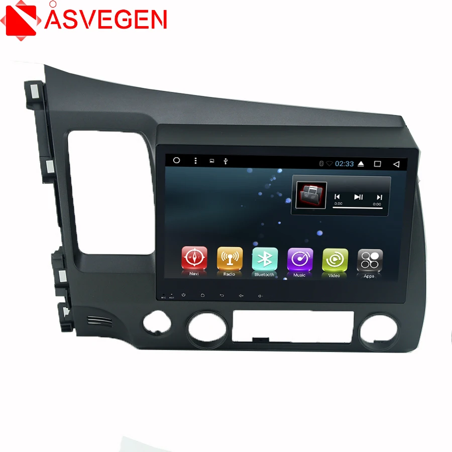 Фото Asvegen Android 7 1 четырехъядерный Автомобильный GPS Радио dvd плеер для Honda Civic 2006 2011 2008