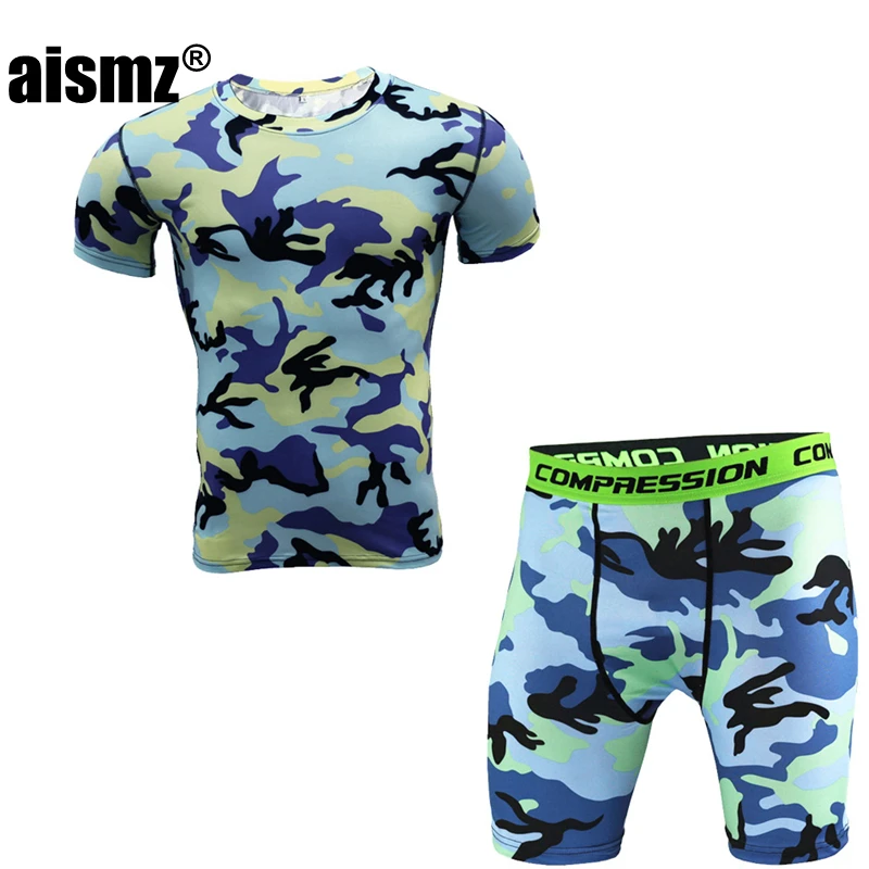 AISMZ New Camouflage Compression Shirt Short Sleeve T Shirt + Leggings Fitness Sets Quick Dry Crossfit Brand Clothing S-3XL
AISMZ New Camouflage Compression Shirt Short Sleeve T Shirt + Leggings Fitness Sets Quick Dry Crossfit Brand Clothing S-3XL