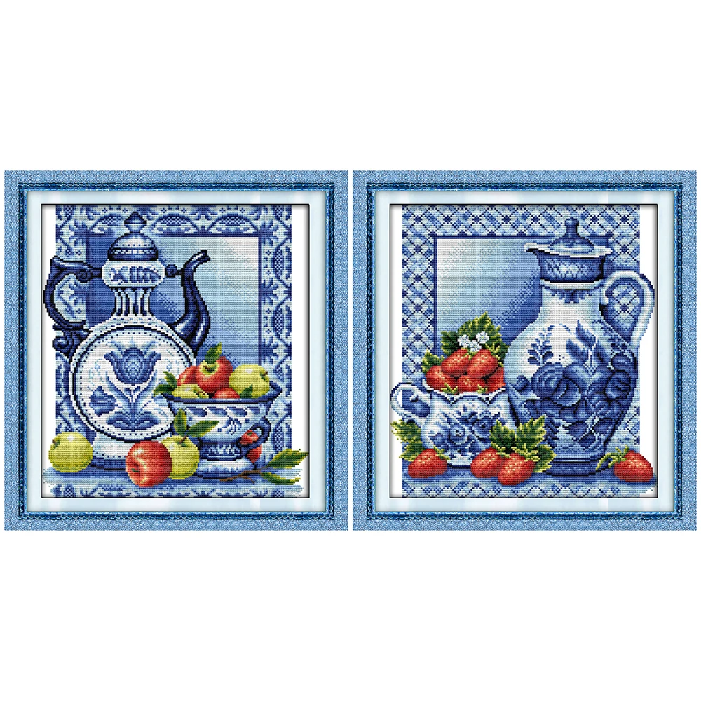 Everlasting Love Christmas Blue And White Porcelain Chinese Cross Stitch Kits Ecological Cotton Stamped Store Sales Promotion
Everlasting Love Christmas Blue And White Porcelain Chinese Cross Stitch Kits Ecological Cotton Stamped Store Sales Promotion