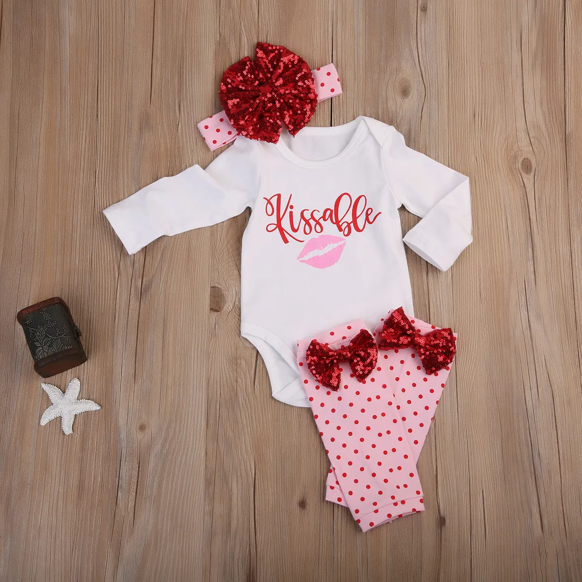 4Pcs Newborn Infant Baby Girls Outfits Clothes Set Bodysuit Tops Pants Headband Fashion Long Sleeve Letter Cotton Clothing
4Pcs Newborn Infant Baby Girls Outfits Clothes Set Bodysuit Tops Pants Headband Fashion Long Sleeve Letter Cotton Clothing