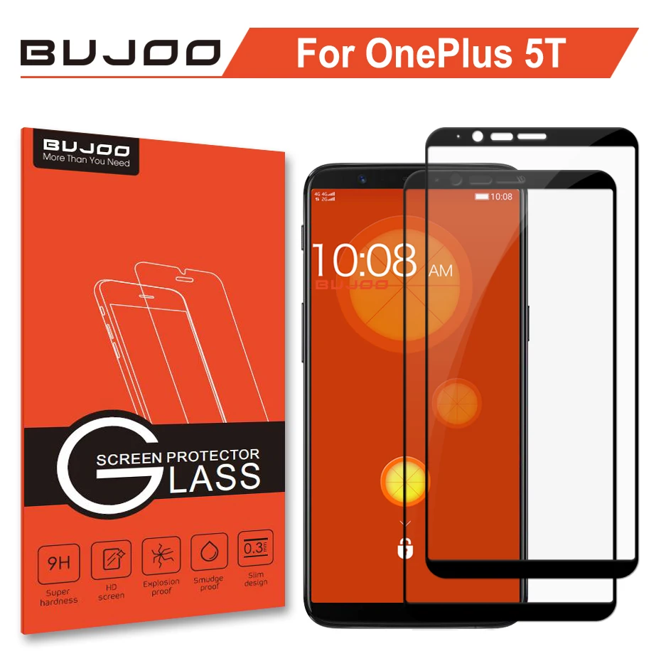 Защитное стекло BUJOO закаленное с полным покрытием 2.5D 0 3 мм 9H для OnePlus 5 T 2