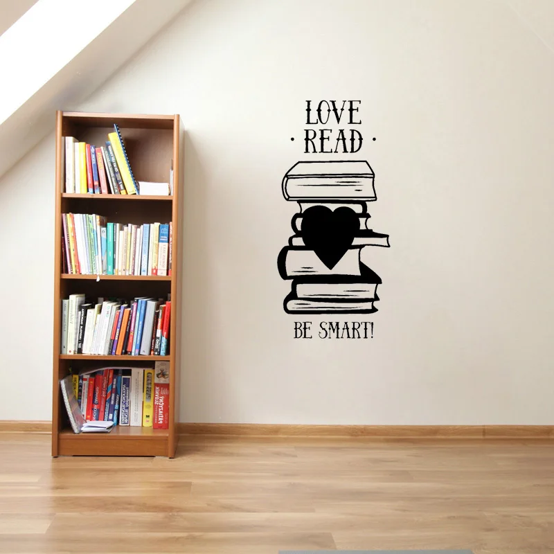 YOJA 32 2 см * 68 Love READ BE SMART Library книжный магазин Декор ПВХ Наклейка на стену в комнату