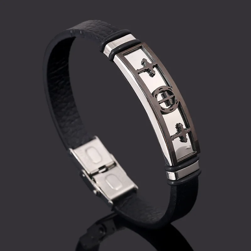 Bracelets For Men 2016 Leather Bracelets Stainless Steel Gun Black Cross Leather Bracelet Metal Cuff Bangles For Women
Bracelets For Men 2016 Leather Bracelets Stainless Steel Gun Black Cross Leather Bracelet Metal Cuff Bangles For Women