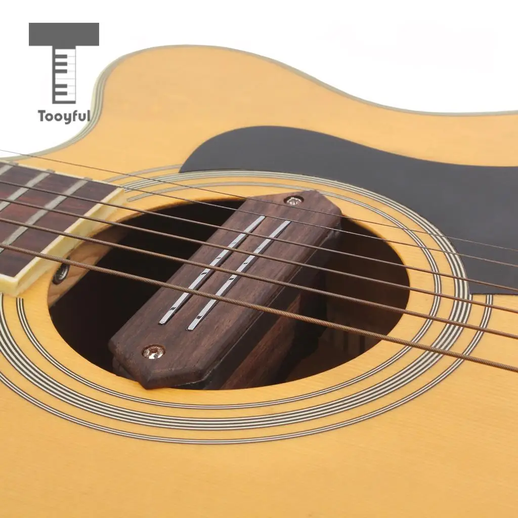 Wood Magnetic Dual Rail Soundhole Pickup for Acoustic Guitar Parts