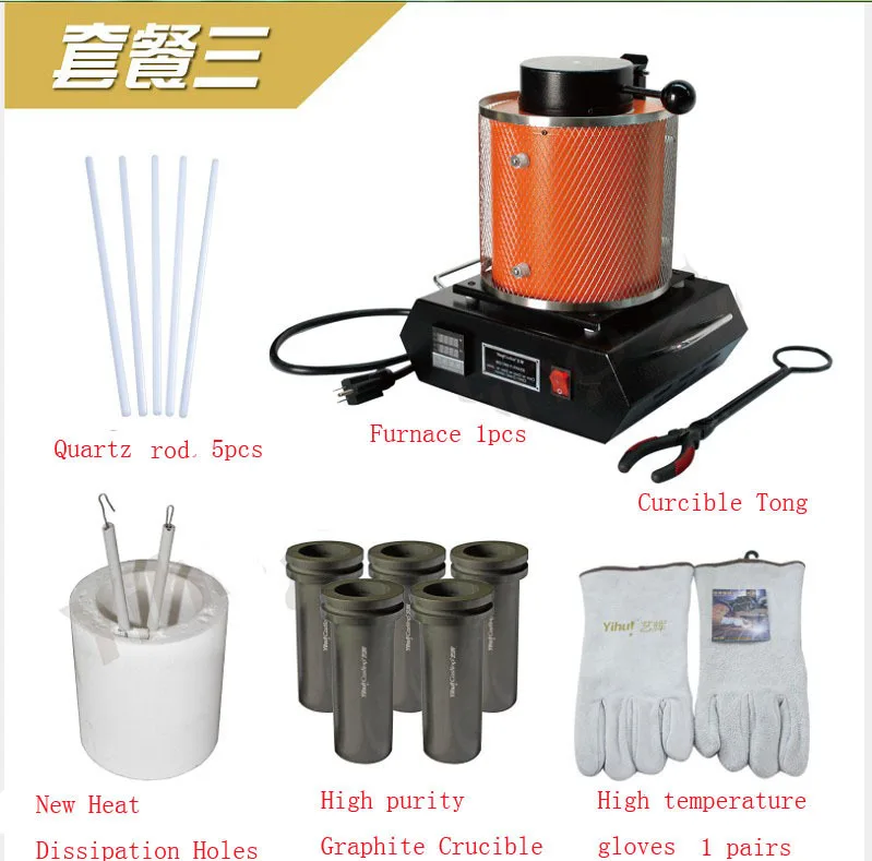 Hot! + 1kg capacity 110v/220v Portable melting furnace, electric smelting equipment, for gold copper silver
Hot! + 1kg capacity 110v/220v Portable melting furnace, electric smelting equipment, for gold copper silver