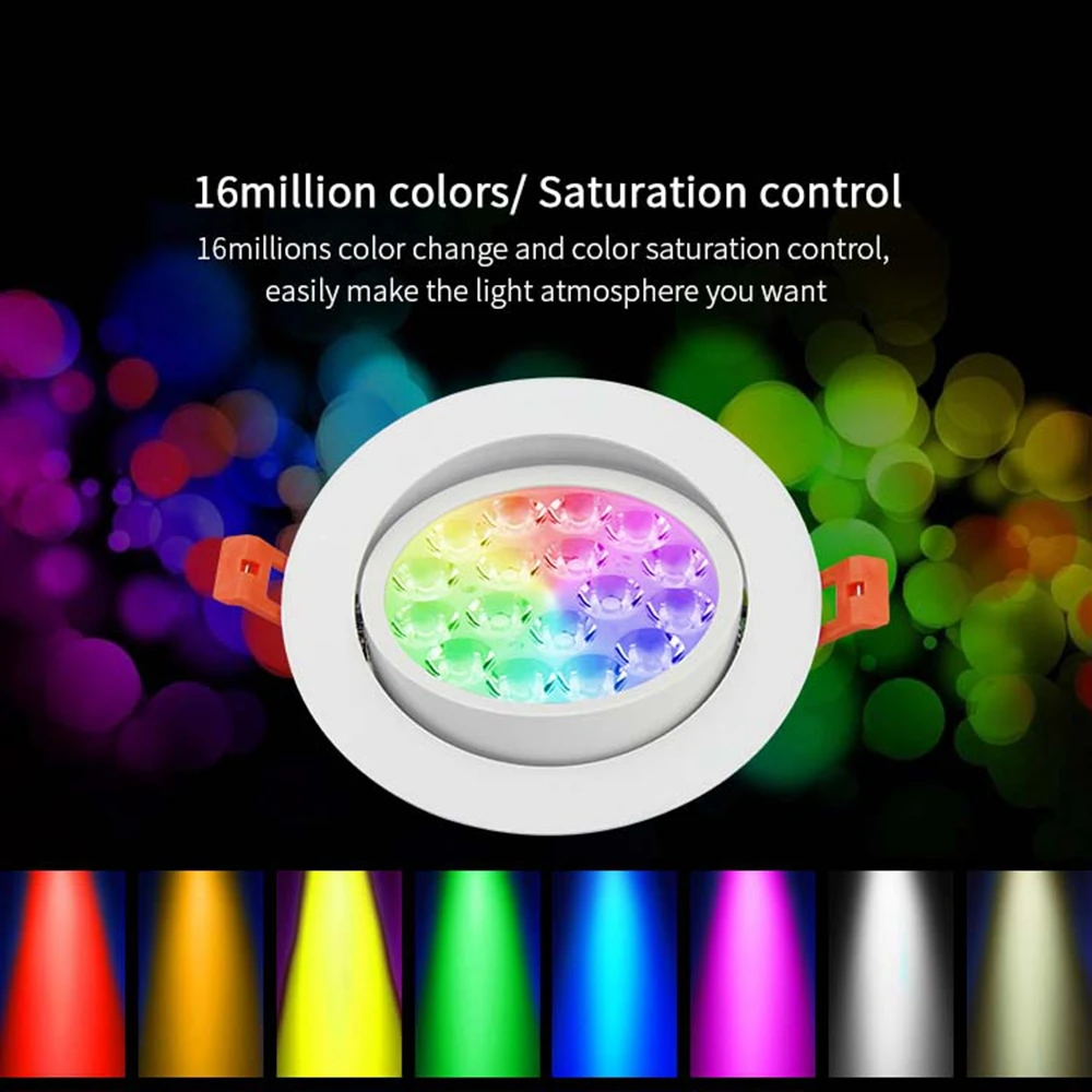 MiBoxer FUT062 9W RGB+CCT Led Ceiling Spotlight Color temperature Brightness Adjustable Wireless WIFI Control Led Downlight
MiBoxer FUT062 9W RGB+CCT Led Ceiling Spotlight Color temperature Brightness Adjustable Wireless WIFI Control Led Downlight