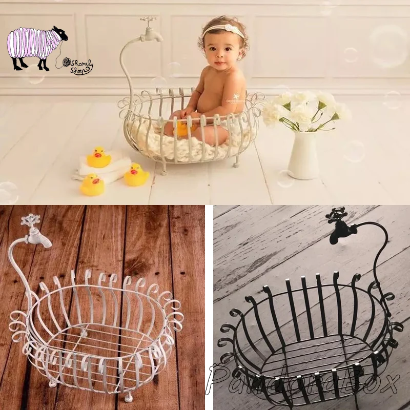 Newborn Photography Iron Bathtub Bed Props Kids Infant Photo Shoots Posing Props Vintage Bath Tub Basket bebe foto Accessories
Newborn Photography Iron Bathtub Bed Props Kids Infant Photo Shoots Posing Props Vintage Bath Tub Basket bebe foto Accessories