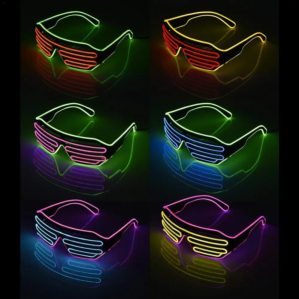 Two-color Blinds Mode Flash EL Luminous Party Lighting Colorful DJ Bright Glasses Classic Fluorescent Bar Atmosphere Props | Дом и сад