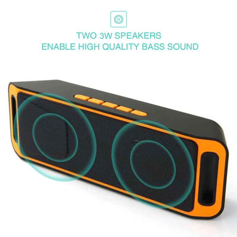 Wireless Speaker SC208 Stereo Subwoofer TF USB FM Radio Built-in Dual LoudSpeaker Bass Sound Speakers bluetooth speaker
Wireless Speaker SC208 Stereo Subwoofer TF USB FM Radio Built-in Dual LoudSpeaker Bass Sound Speakers bluetooth speaker