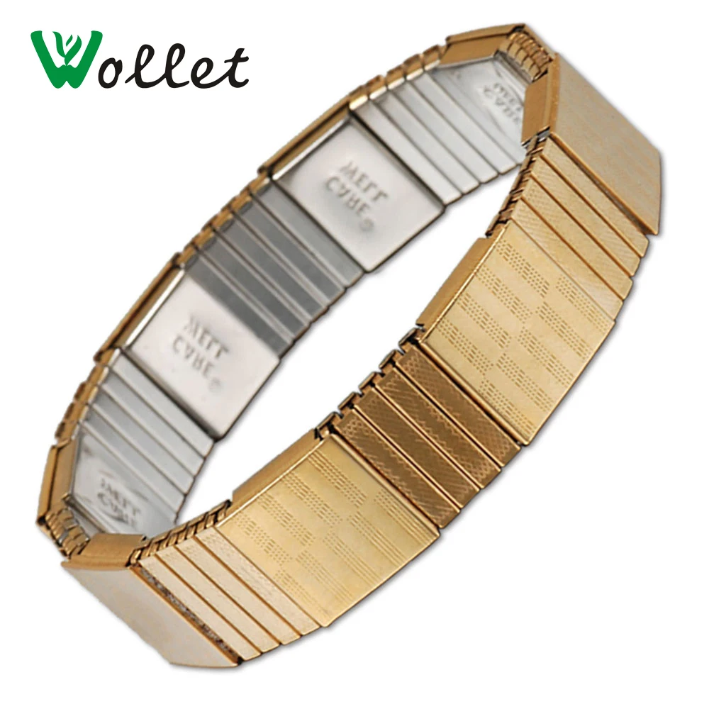 Wollet Jewelry Elastic Magnetic Bangle Health Care Well Energy Balance Stainless Steel IP Gold Color Bracelet For Men
Wollet Jewelry Elastic Magnetic Bangle Health Care Well Energy Balance Stainless Steel IP Gold Color Bracelet For Men