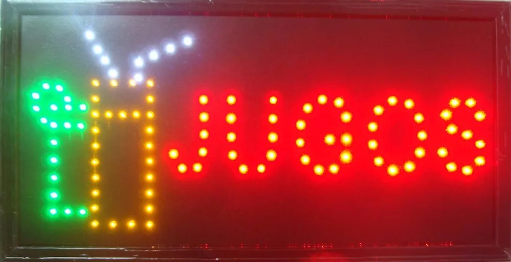 CHENXI direct selling 10*19 inch Semi-outdoor Ultra Bright flashing JUGOS store sign of led
CHENXI direct selling 10*19 inch Semi-outdoor Ultra Bright flashing JUGOS store sign of led