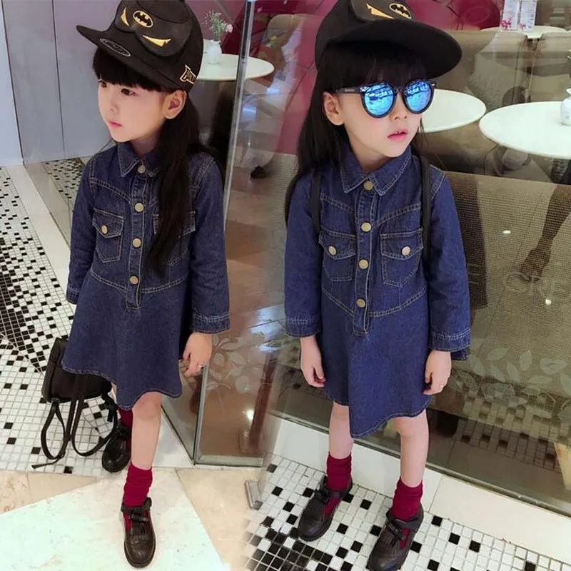 2016 autumn new baby girls jeans stitching Floral Dress long sleeve draped dress Outfit TuTu
2016 autumn new baby girls jeans stitching Floral Dress long sleeve draped dress Outfit TuTu