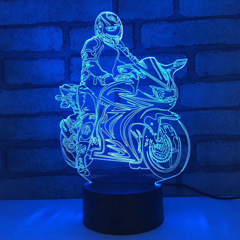 Motorcycle LED RGB Night Light 7 Color Change Desk Light Action Figures 1873 Boys Girls Christmas Toys
Motorcycle LED RGB Night Light 7 Color Change Desk Light Action Figures 1873 Boys Girls Christmas Toys