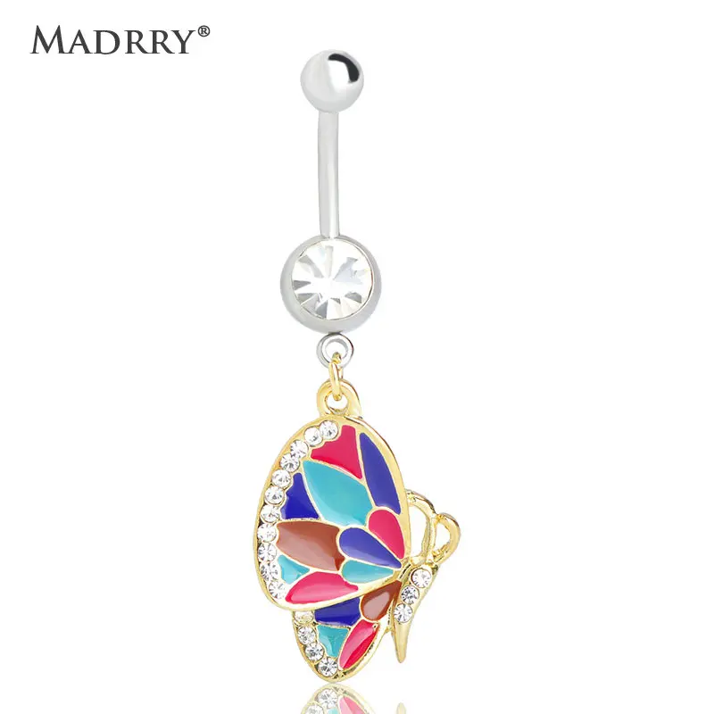 Madrry Illuminati Butterfly Navel Belly Button Rings Sexy Body Jewelry Piercing Umbigo Accessories Personality Enamel 316L Steel
Madrry Illuminati Butterfly Navel Belly Button Rings Sexy Body Jewelry Piercing Umbigo Accessories Personality Enamel 316L Steel