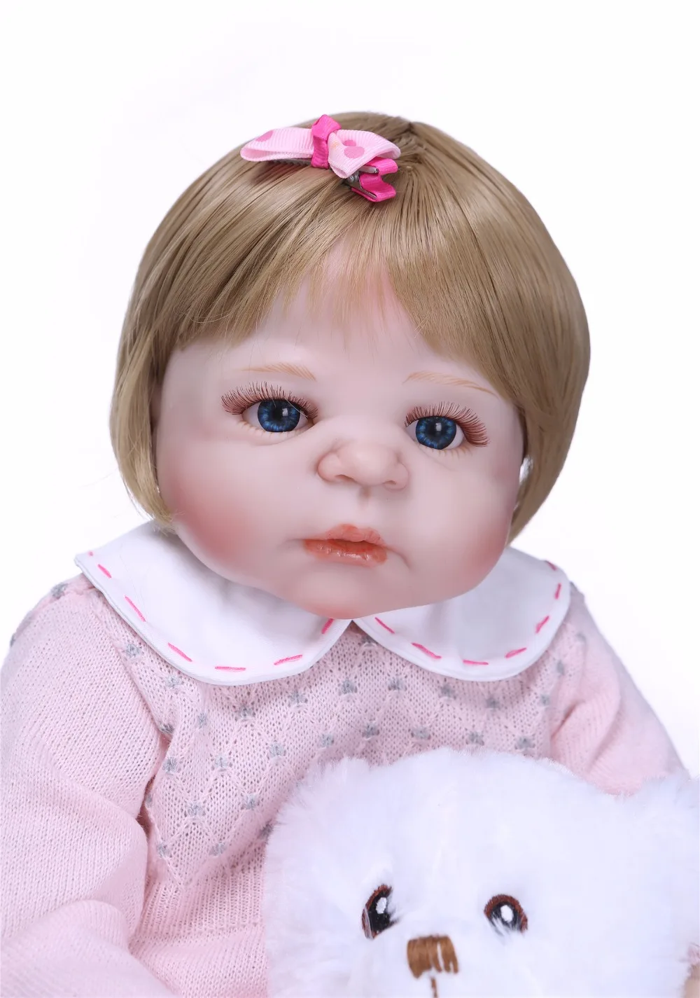 55cm Doll Realistic Full Silicone Reborn Baby Doll for Sale Lifelike Baby Dolls Kids Playmate Xmas Gifts
55cm Doll Realistic Full Silicone Reborn Baby Doll for Sale Lifelike Baby Dolls Kids Playmate Xmas Gifts