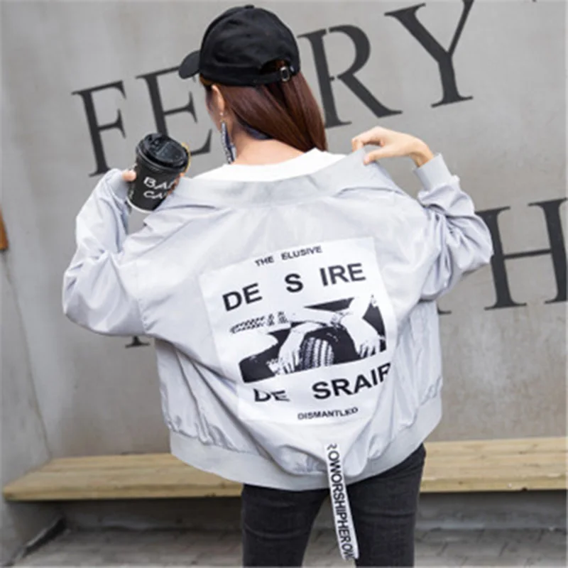 2019 new Autumn Loose large size female windbreaker Jacket Harajuku Bomber Jacket Student BF Coat Oversize Jacket Basic Coats
2019 new Autumn Loose large size female windbreaker Jacket Harajuku Bomber Jacket Student BF Coat Oversize Jacket Basic Coats