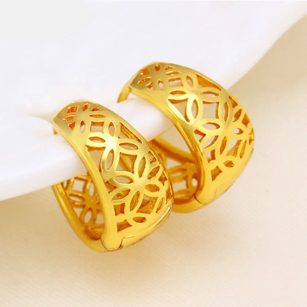 Hollow Hoop Earrings Yellow Gold Filled Womens Earrings Classic Style
Hollow Hoop Earrings Yellow Gold Filled Womens Earrings Classic Style