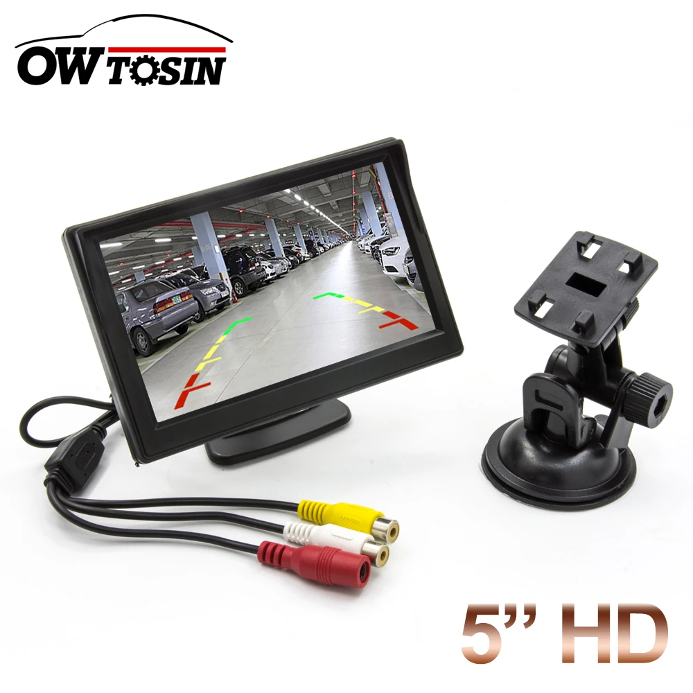 Owtosin 2 способа Видео Вход 5 дюймов TFT LCD HD Автомобильный парковочный монитор для