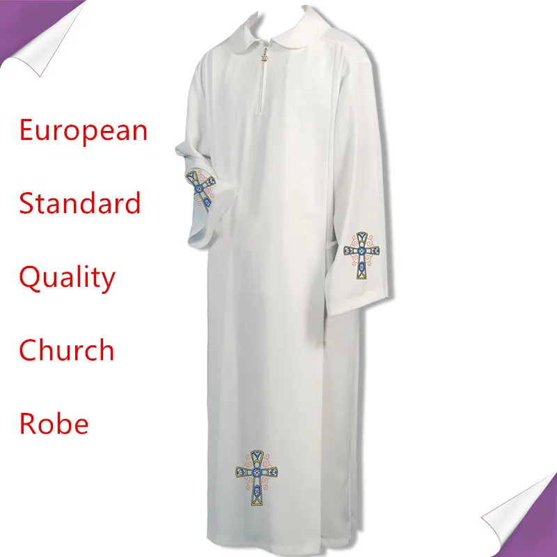 BLESSUME Catholic White Alb Vestments Solid Robe Church Clergy Vestments Catholic Cassock Priest Chasuble Cope Robe cattolico
BLESSUME Catholic White Alb Vestments Solid Robe Church Clergy Vestments Catholic Cassock Priest Chasuble Cope Robe cattolico