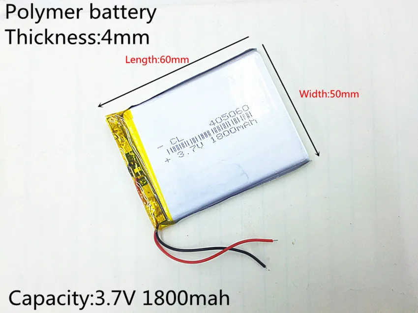 3,7 в 1800 мАч 405060 литий-полимерный аккумулятор для Mp3 MP4 MP5 GPS PSP mobile bluetooth
3,7 в 1800 мАч 405060 литий-полимерный аккумулятор для Mp3 MP4 MP5 GPS PSP mobile bluetooth