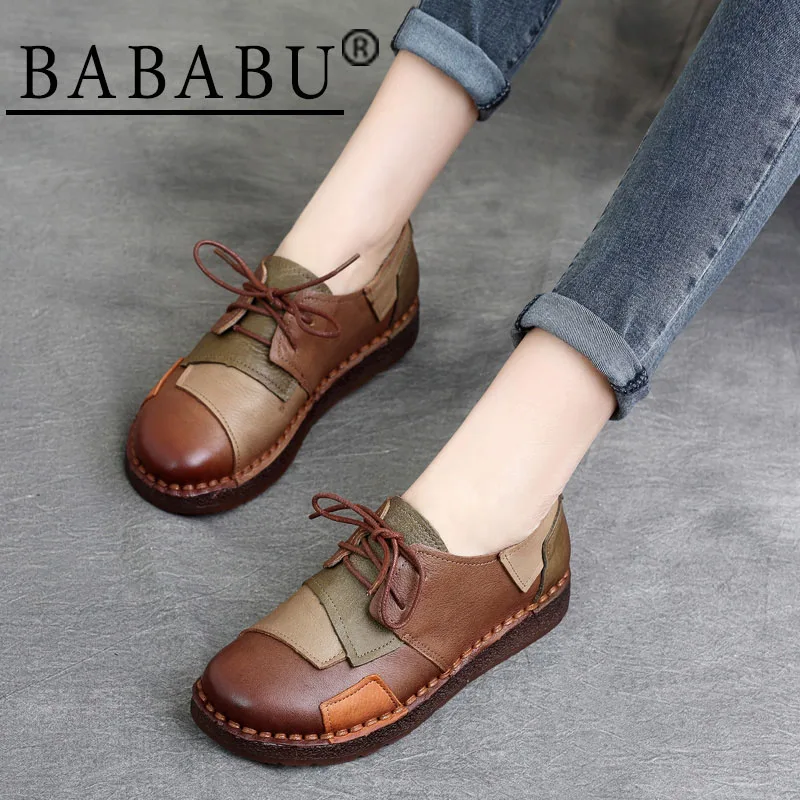BABABU Spring New Arrival Women Casual Shoes Genuine Leather Women Footwear Lace-up Mixed Colors Female Flats Shoes
BABABU Spring New Arrival Women Casual Shoes Genuine Leather Women Footwear Lace-up Mixed Colors Female Flats Shoes