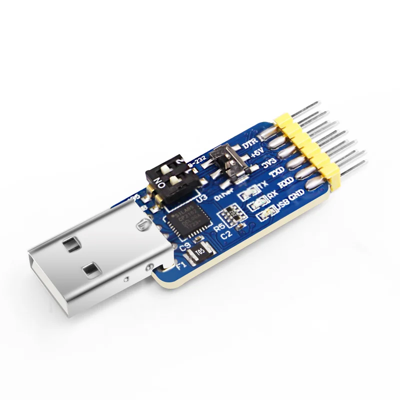 6в1 Многофункциональный модуль последовательного порта USB к UART CP2102, TTL, 485232 модуль преобразования 3,3 В/5 В для нескольких систем
6в1 Многофункциональный модуль последовательного порта USB к UART CP2102, TTL, 485232 модуль преобразования 3,3 В/5 В для нескольких систем