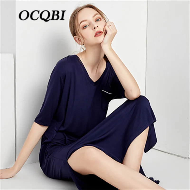 New Arrivals 2018 Summer Women Sweet Modal Sleepwear Nightgown High Quality V Neck Night Dress
New Arrivals 2018 Summer Women Sweet Modal Sleepwear Nightgown High Quality V Neck Night Dress