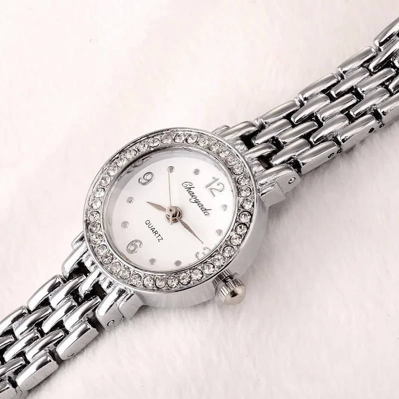 Часы наручные женские серебристые модные роскошные с браслетом | Наручные часы