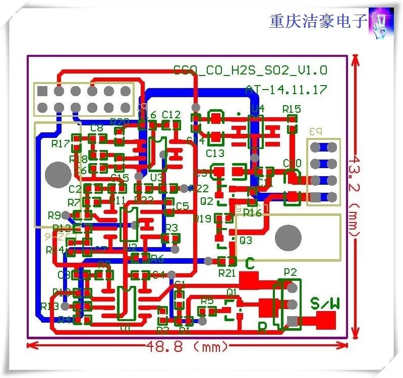 Hydrogen Sulfide H2S Carbon Monoxide CO Sulfur Dioxide SO2 Signal Processing Conditioning Board, Analog Voltage Output
Hydrogen Sulfide H2S Carbon Monoxide CO Sulfur Dioxide SO2 Signal Processing Conditioning Board, Analog Voltage Output