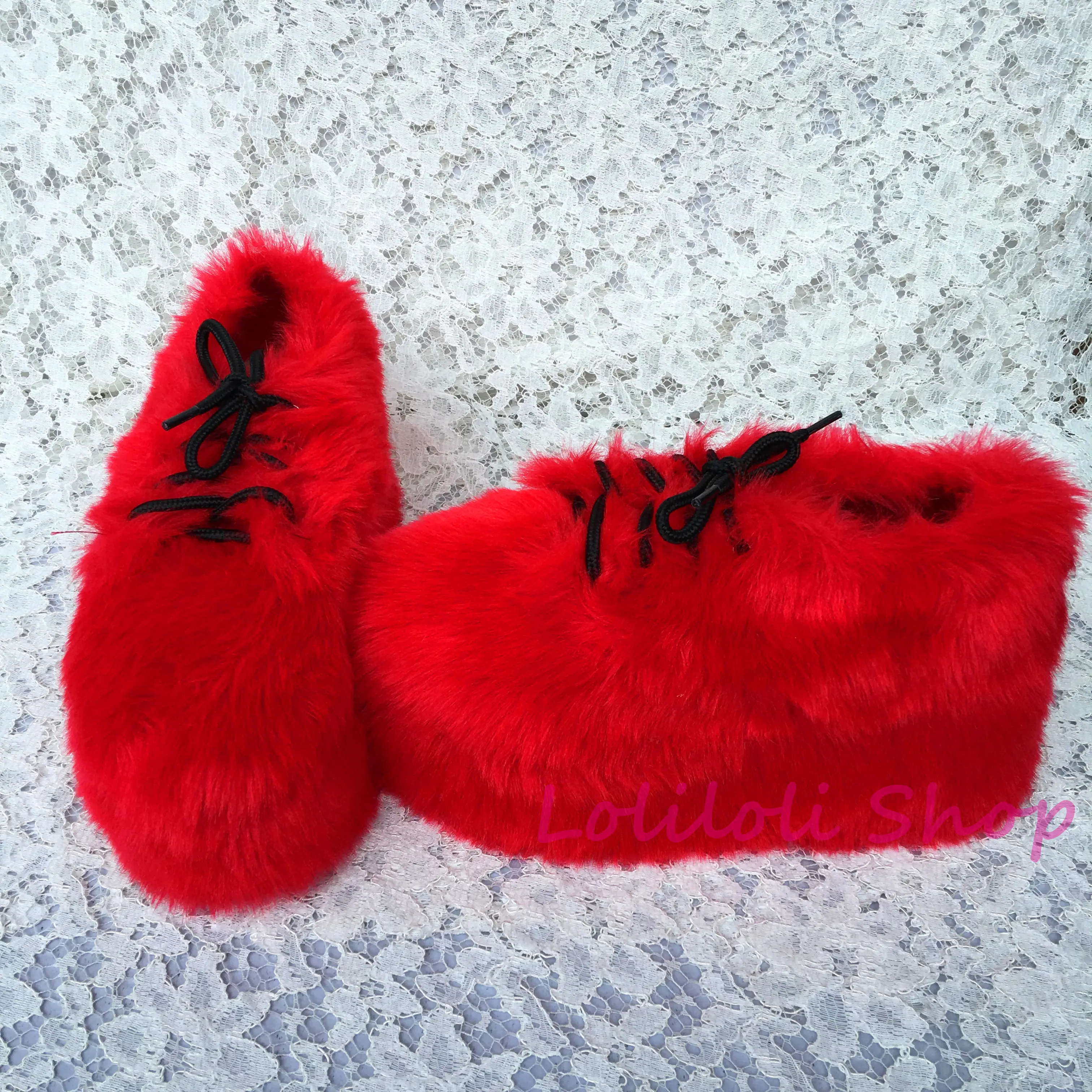 Princess sweet lolita shoes Lolilloliyoyo antaina shoes custom thick bottom red flock imitation rabbit fur flat shoes 4181n
Princess sweet lolita shoes Lolilloliyoyo antaina shoes custom thick bottom red flock imitation rabbit fur flat shoes 4181n