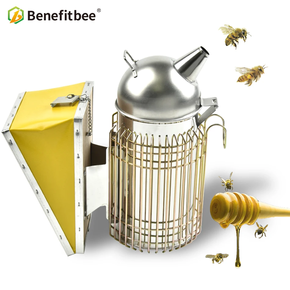 BENEFITBEE Пчеловодство курильщик из нержавеющей стали для пчеловодства кожаный ящик