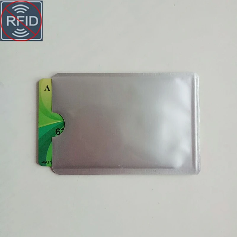 Фото 100 шт Анти RFID держатель карты блокировка ID протектор сканирование чехол