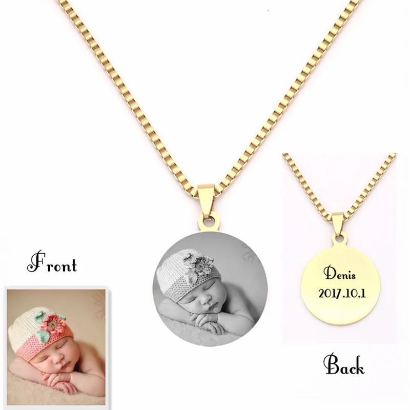 Custom Engraved Baby Photo Stainless Steel Necklace Personalized Photo & Name Necklace For Anniversary Gift
Custom Engraved Baby Photo Stainless Steel Necklace Personalized Photo & Name Necklace For Anniversary Gift