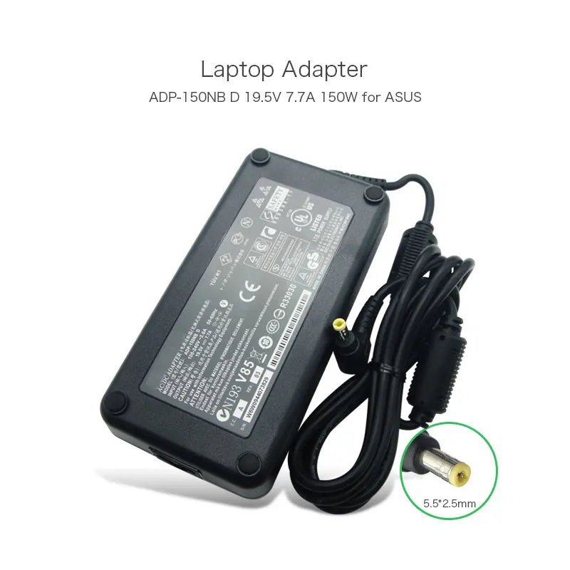 19.5V 7.7A 150W Laptop Charger AC Adapter for ASUS G73S G74 G53S G74S G53SX G74SX G72G ADP-120ZB BB ADP-150NB D Power Supply
19.5V 7.7A 150W Laptop Charger AC Adapter for ASUS G73S G74 G53S G74S G53SX G74SX G72G ADP-120ZB BB ADP-150NB D Power Supply