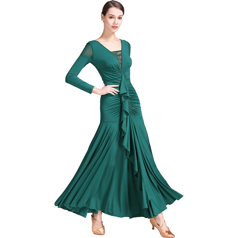 Women Sexy Lace Mesh Long Sleeve Modern Ballroom Dance Costume Clothes Women Standard Ballroom Salsa/Ballroom Dancing Dresses
Women Sexy Lace Mesh Long Sleeve Modern Ballroom Dance Costume Clothes Women Standard Ballroom Salsa/Ballroom Dancing Dresses
