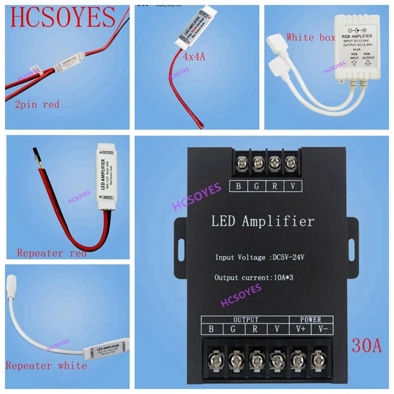 DC 5-24V 30A aluminum shell amplifier LED shell colorful signal repeater Power Repeater Console Controller 3014 3528 5050 Strip
DC 5-24V 30A aluminum shell amplifier LED shell colorful signal repeater Power Repeater Console Controller 3014 3528 5050 Strip