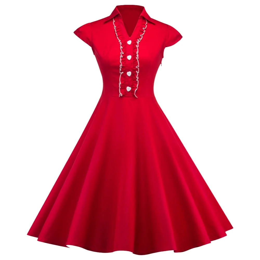 Retro Vintage Dress Polka Dot Patchwork Spring Summer Adult Women Red Dress Rockabilly Swing Halloween Party Dress Costumes
Retro Vintage Dress Polka Dot Patchwork Spring Summer Adult Women Red Dress Rockabilly Swing Halloween Party Dress Costumes