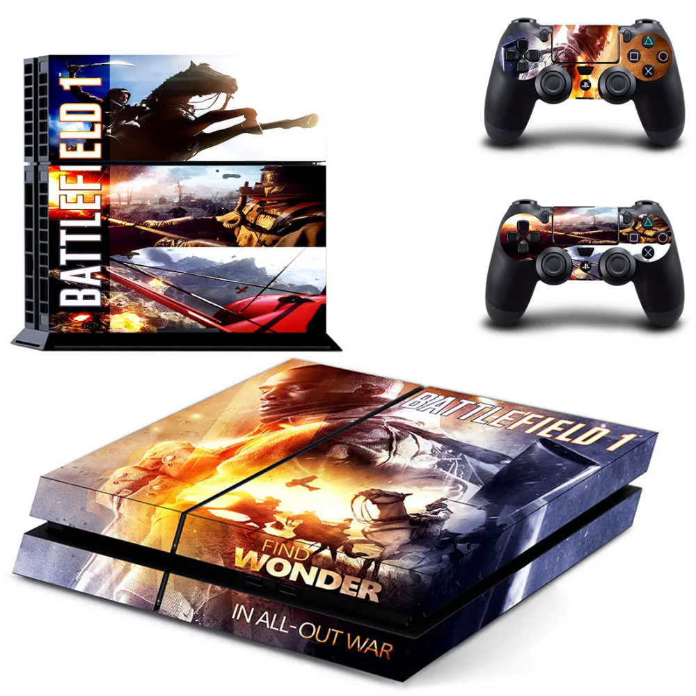 Игра поле боя 1 PS4 переводная картинка наклейка для Sony PlayStation 4 консоли и 2