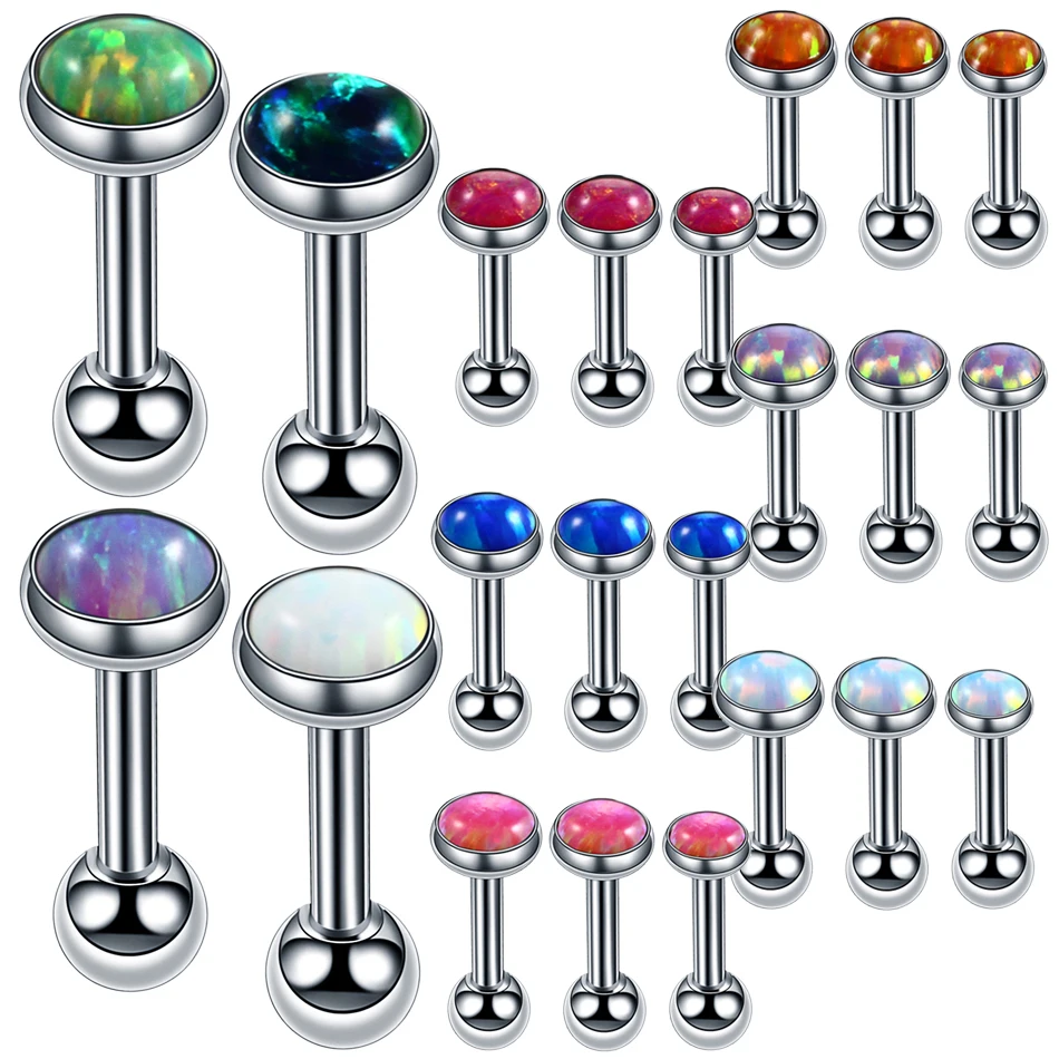 3pcs/lot Steel Opal Stone Ear Cartilage Tragus Orelha Helix Stud Piercings Body Jewelry Retainers Earrings Barbell Stud 16g
3pcs/lot Steel Opal Stone Ear Cartilage Tragus Orelha Helix Stud Piercings Body Jewelry Retainers Earrings Barbell Stud 16g