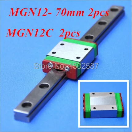 2pcs MGN12 12mm Linear Rail Slide MGN12 L-70mm long Rail +2pcs MGN12C Carriage /Guide Block CNC Parts XYZ Axis
2pcs MGN12 12mm Linear Rail Slide MGN12 L-70mm long Rail +2pcs MGN12C Carriage /Guide Block CNC Parts XYZ Axis