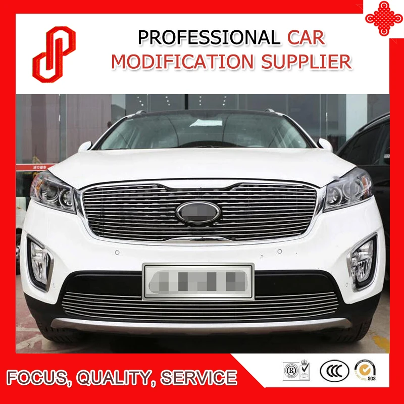 Modificate 304 Stainless steel car front grille racing grills grill cover trim for Sorento 2013 2015
Modificate 304 Stainless steel car front grille racing grills grill cover trim for Sorento 2013 2015