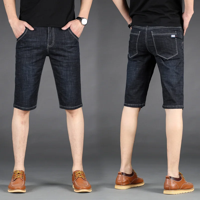 Summer Jeans Men's Thin Section Solid Color Simple Denim Shorts Men's Casual Cotton High Stretch Straight Knee Length Shorts
Summer Jeans Men's Thin Section Solid Color Simple Denim Shorts Men's Casual Cotton High Stretch Straight Knee Length Shorts