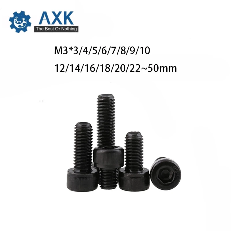 Head Cap Bolts Hex Socket Alloy Steel Black Mm M3*(3/4/5/6/7/8/9/10/12/14/15~50 Machine Screws Din 912 Stainless Round
Head Cap Bolts Hex Socket Alloy Steel Black Mm M3*(3/4/5/6/7/8/9/10/12/14/15~50 Machine Screws Din 912 Stainless Round