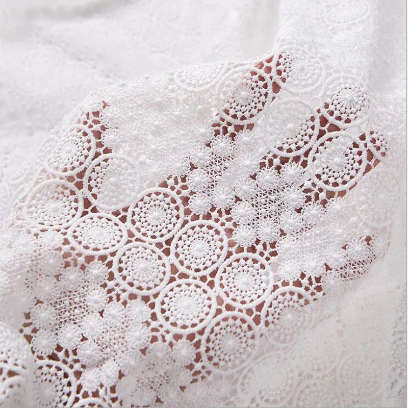 White Circular Pattern milk Lace Fabric For Dress High Quality Beautiful Fabrics DIY Tecidos Para Roupa Fashion Tissu DIY Cloths
White Circular Pattern milk Lace Fabric For Dress High Quality Beautiful Fabrics DIY Tecidos Para Roupa Fashion Tissu DIY Cloths
