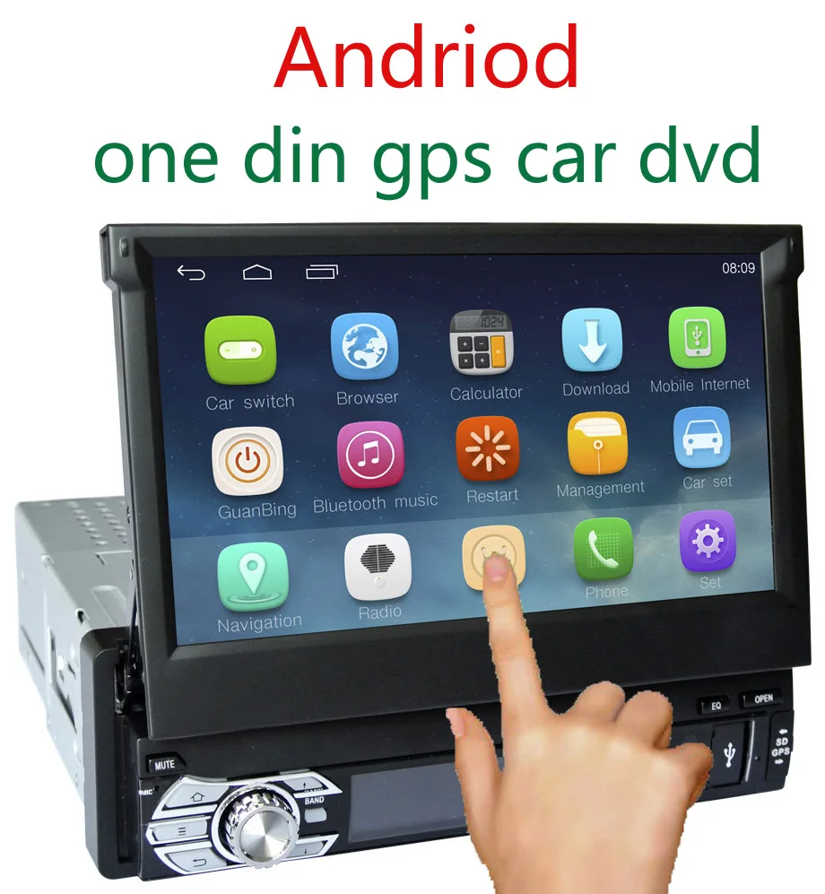 7 сенсорный экран один Din Android автомобильный DVD GPS Navi Радио RDS WIFI 3G Телефонная книга