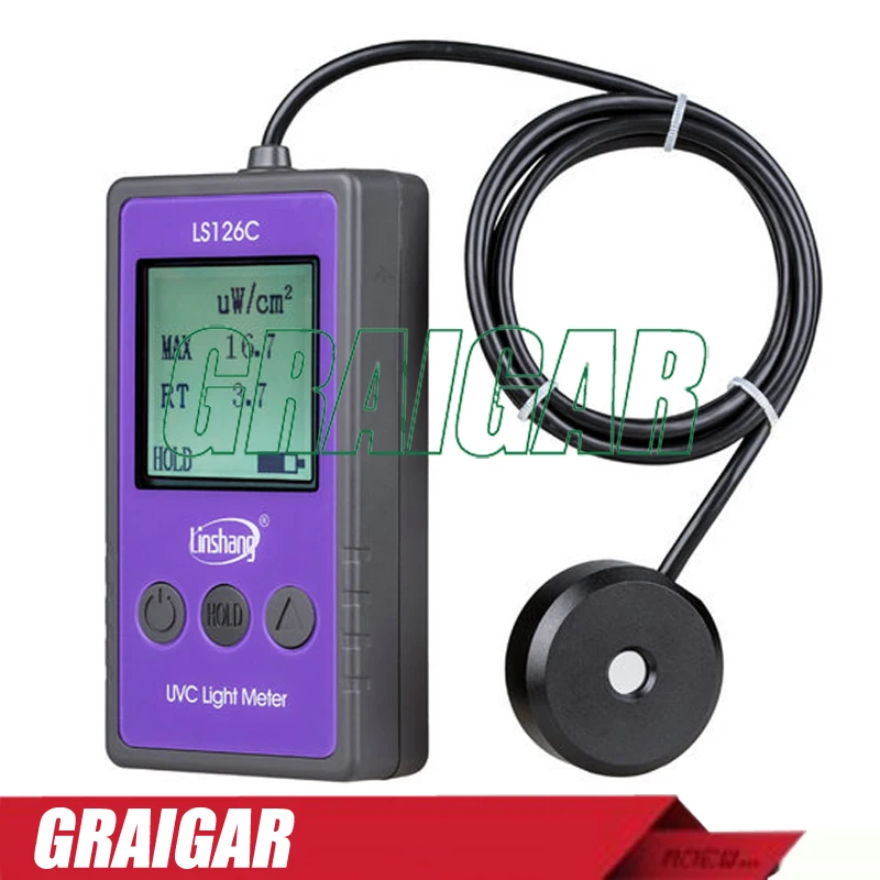 LS126C UV Light Meter Measure the UVC Ultraviolet Intensity UV Intensity Meters Lux Meter UV Radiometers 254nm Wavelength
LS126C UV Light Meter Measure the UVC Ultraviolet Intensity UV Intensity Meters Lux Meter UV Radiometers 254nm Wavelength