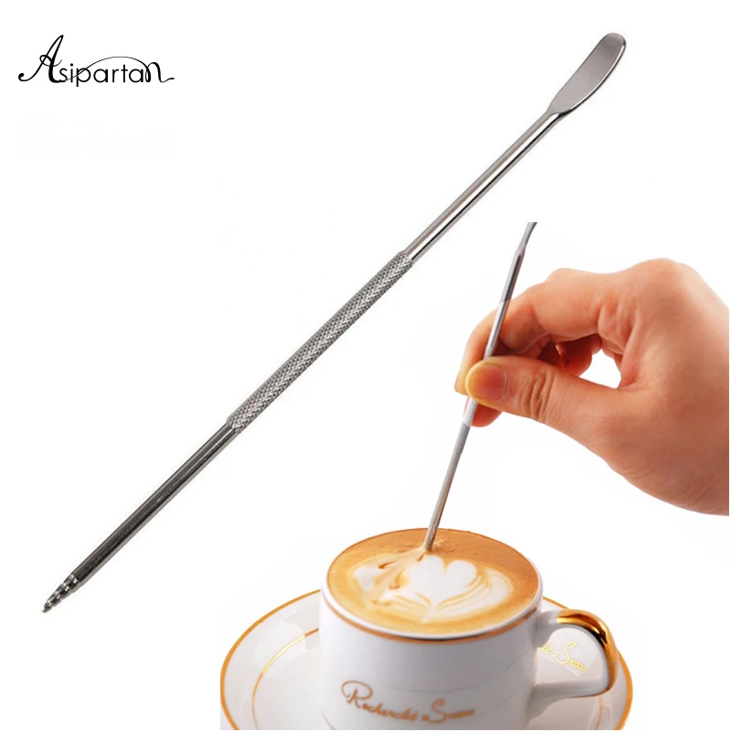 Asipartan 1 шт. Professional Latte книги по искусству ручка нержавеющая сталь кофе украшения