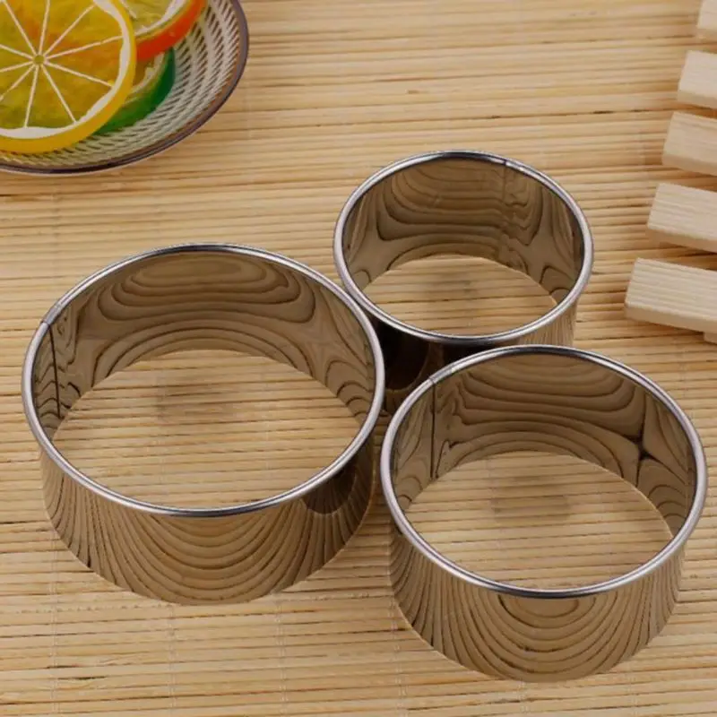 Stainless Steel Dumplings Wrapper Molds Cutter Set Maker Tools Round Biscuit Pastry Dough Cutting Tool | Дом и сад