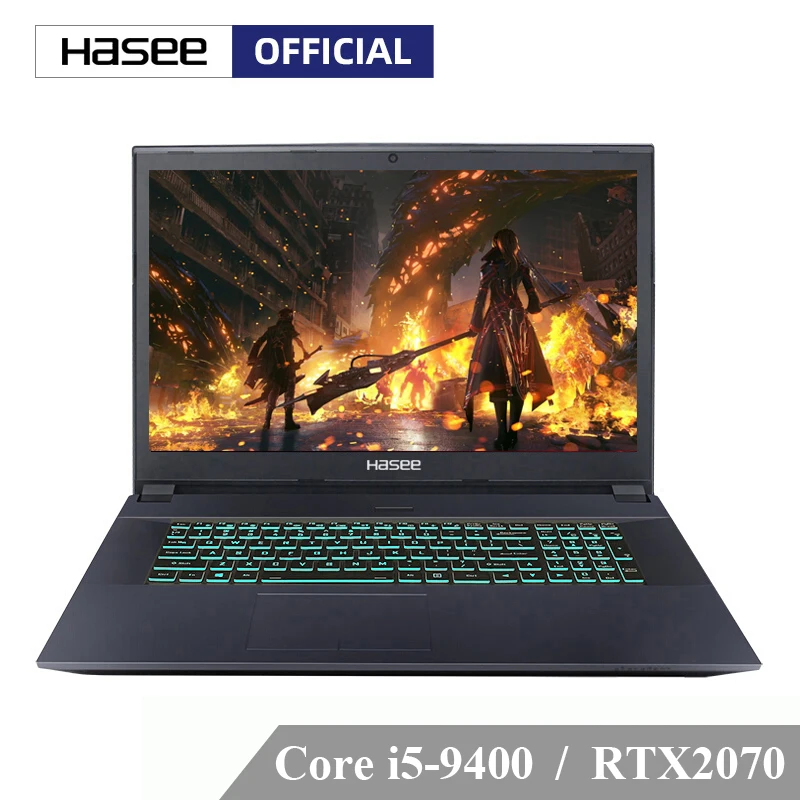 Ноутбук hasee GX9 CT5DK для игр (Intel Core I5 9400 + RTX 2070/16GB ram/256G SSD 1T HDD/17 3 ''ips 144Hz 72% NTSC) GOD OF